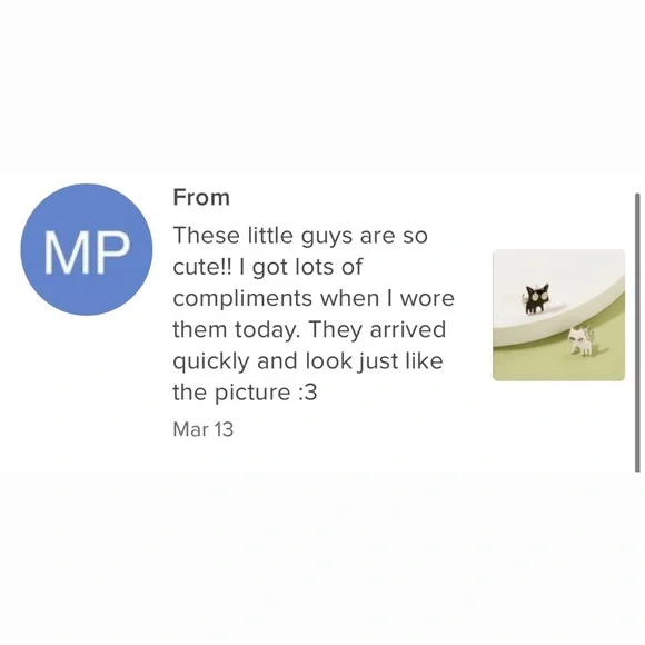 Kawaii Cartoon Cat Studs - Picture 7 of 10